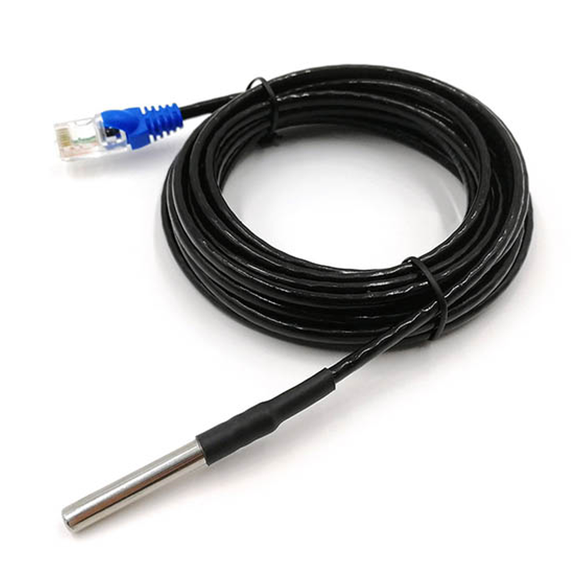 Цифровой датчик температуры DS18B20 — Интерфейс 1-Wire, Водонепроницаемый, Разъём RJ45